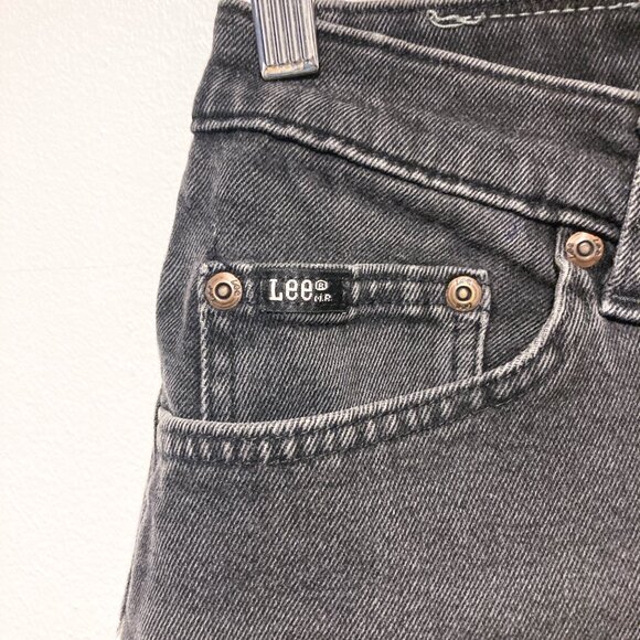 Vintage Lee Distressed Black Jean Shorts - Picture 9 of 16